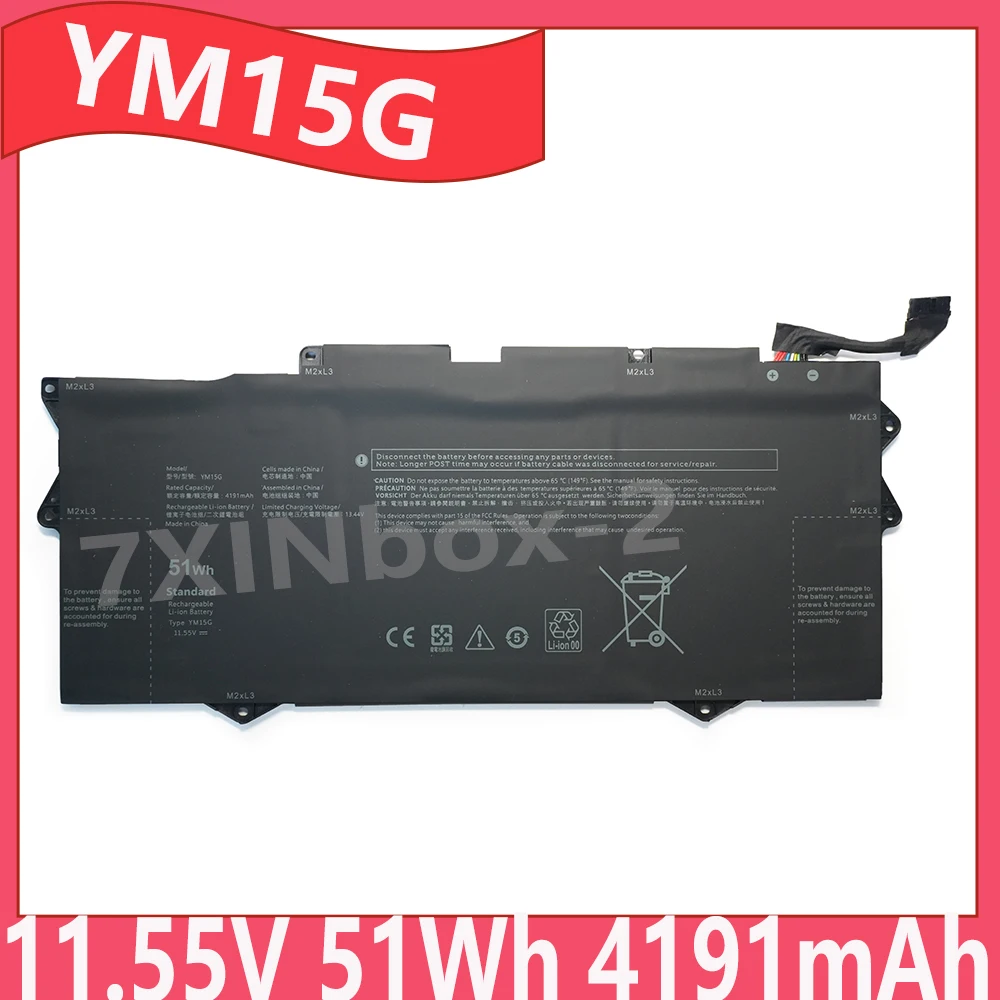 

YM15G 11,55 В, 51 Втч, 4191 мАч, OEM-аккумулятор для ноутбука Dell XPS 13 серии 9315 [не для 9315 2-в-1] 9315-P1708LTW G9FHC 0W6D4H 0G9FHC
