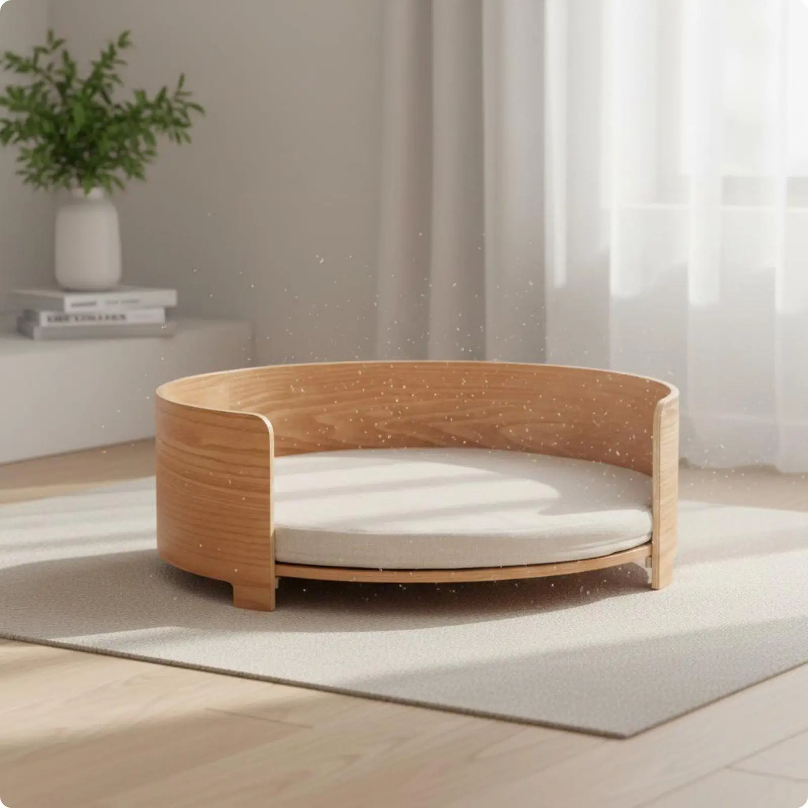 Industrial Shelter Four Season Pet Bedding Thick Cushioned Cat Bed Dog Lounger for Living Room Indoor Use