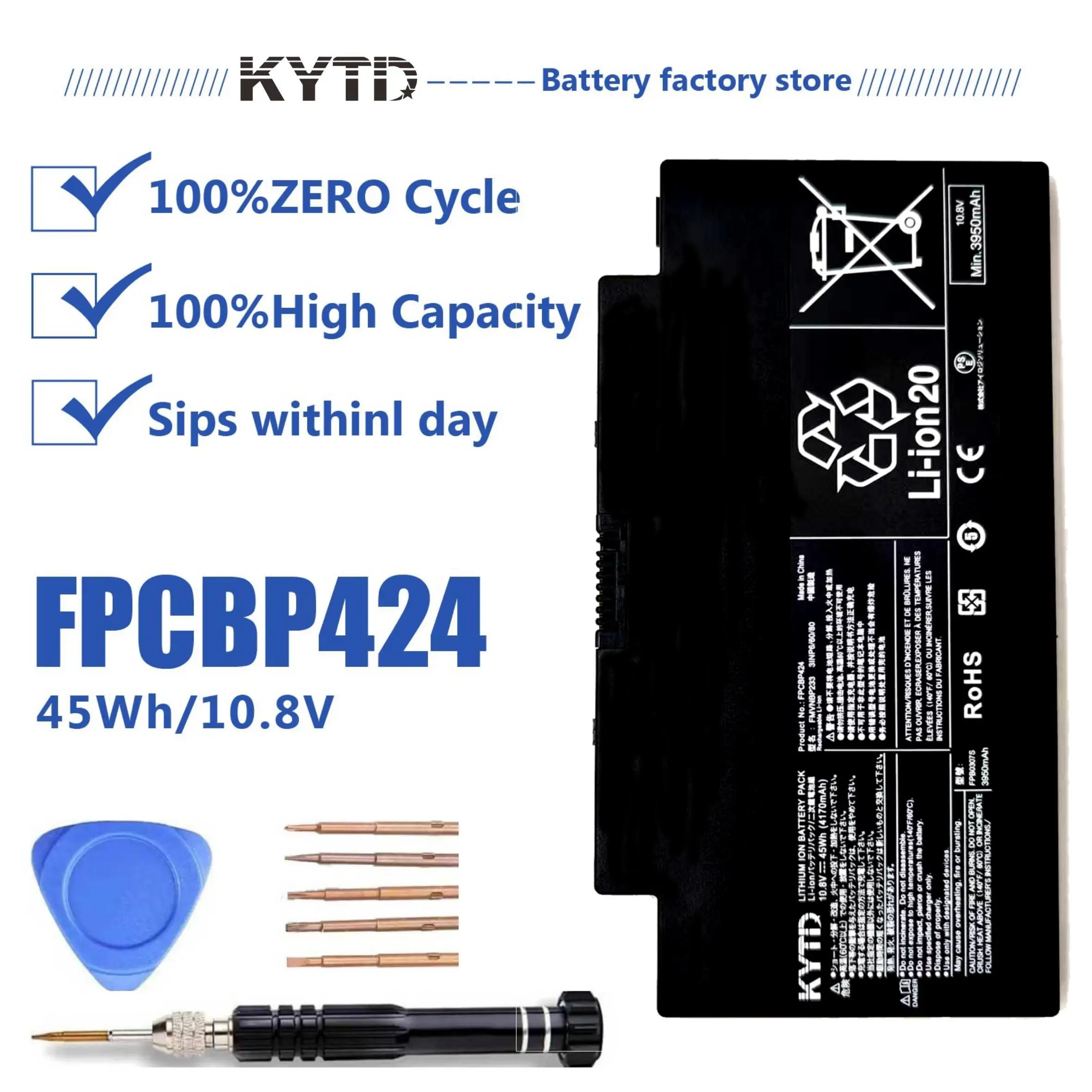 

KYTD FPCBP424 CP700538-01 FMVNBP233 CP693003-03 FPB0307S CP641484-01 аккумулятор для Fujitsu LifeBook U536 LifeBook AH77/S