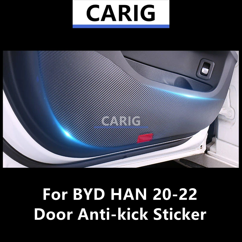 

For BYD HAN 20-22 Door Anti-kick Sticker Modified Carbon Fiber Pattern Interior Car Film Accessories Modification