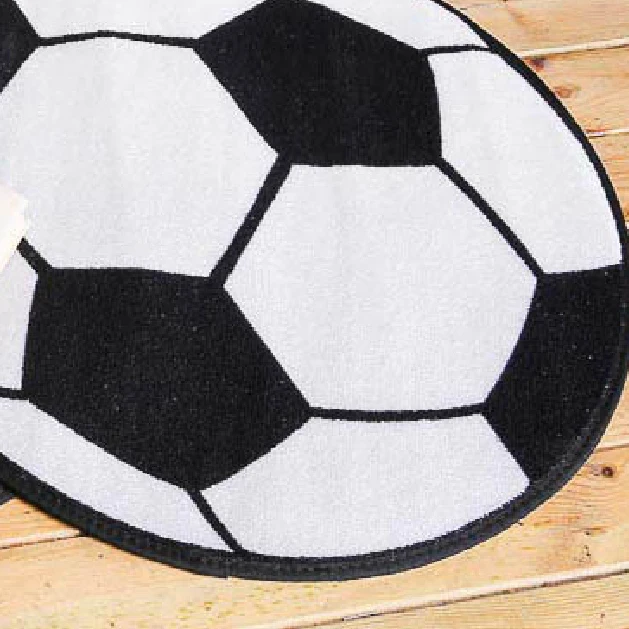 Round Ball Rug Football Basketball Children\'s Bedroom  Living Room Mat Computer Chair  Polyester Floor  Mode