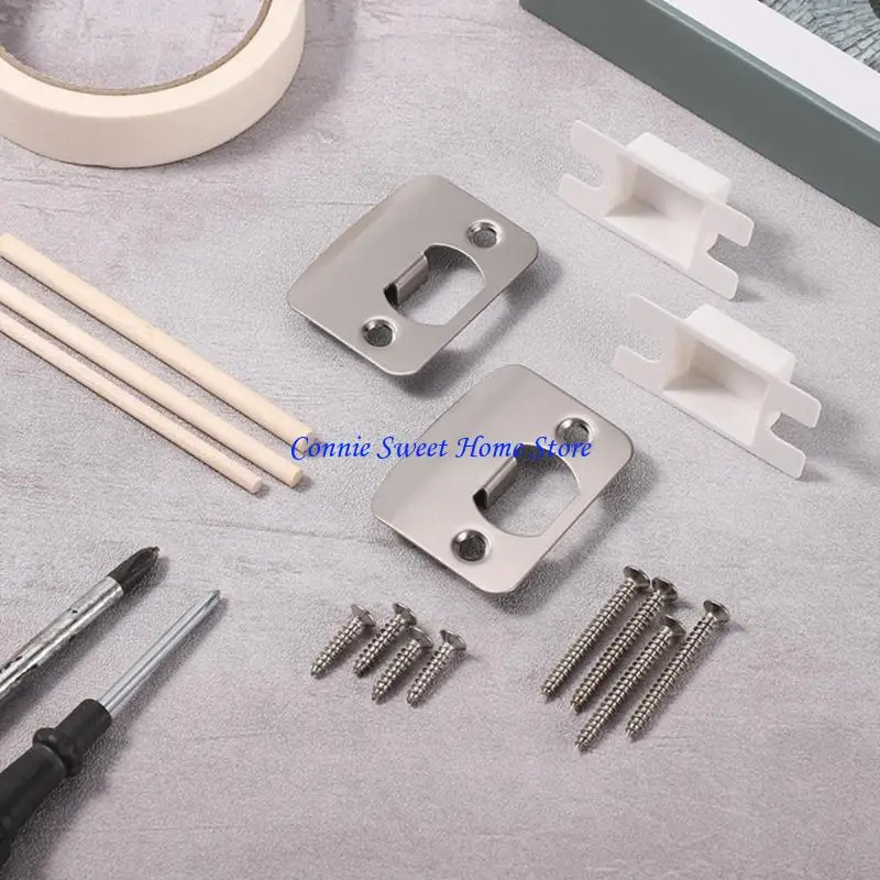 

LXAF Polished Door Strikes Plate set with Smooth Border & Hassle frees Installation Scratch Resistant Door Hardware for Home Use