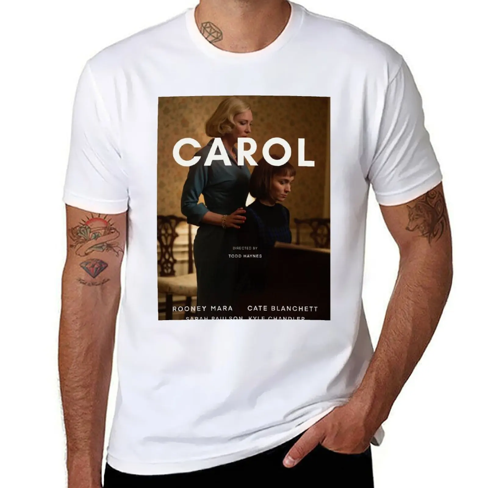 

alternative film poster Carol 2 movie 2015 T-Shirt Basic Casual Short Sleeve Cotton Shirt