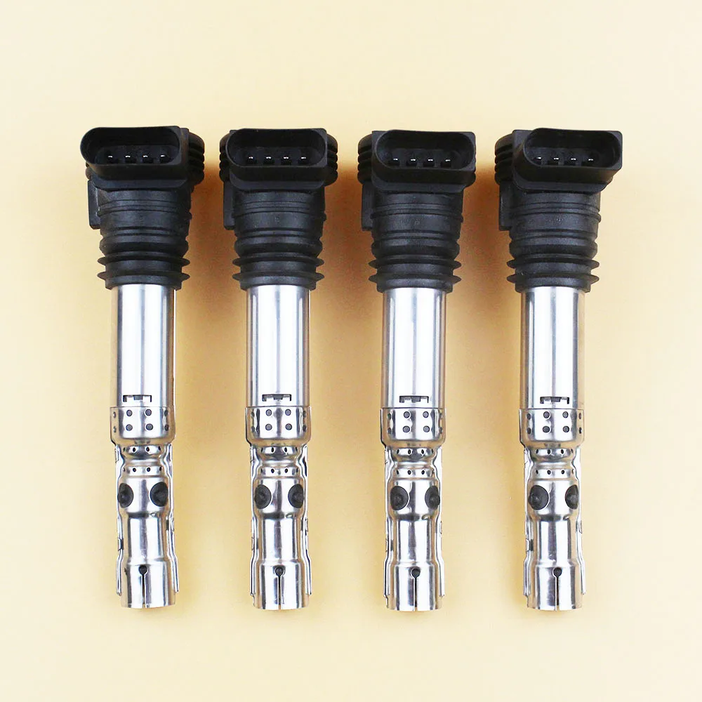 

Car Styling 4PCS/Pack Ignition Coils 06B905115L for VW Beetle Golf Jetta Passat A4 TT 1.8L C1394 06B905115M 06B905115D