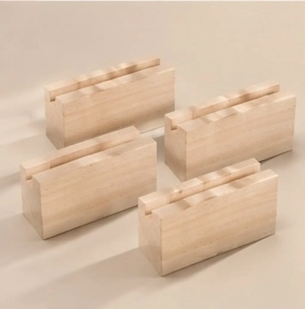 6Pcs Furniture Wood Risers Bed Frame Height Boosting Heavy Duty Sofa Table Chair Desk Leg Lifters Bedroom Storage