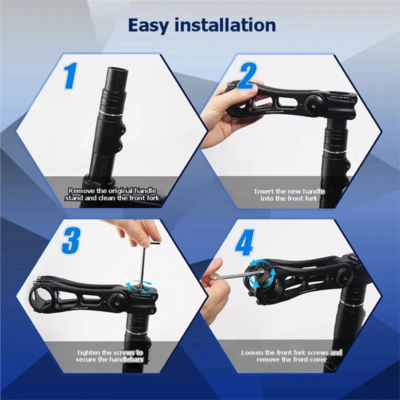 A07T-Bicycle Stem Riser/Adjustable Modification Accessory Fits 31.8Mm Handlebars-MTB Stem Mounting System
