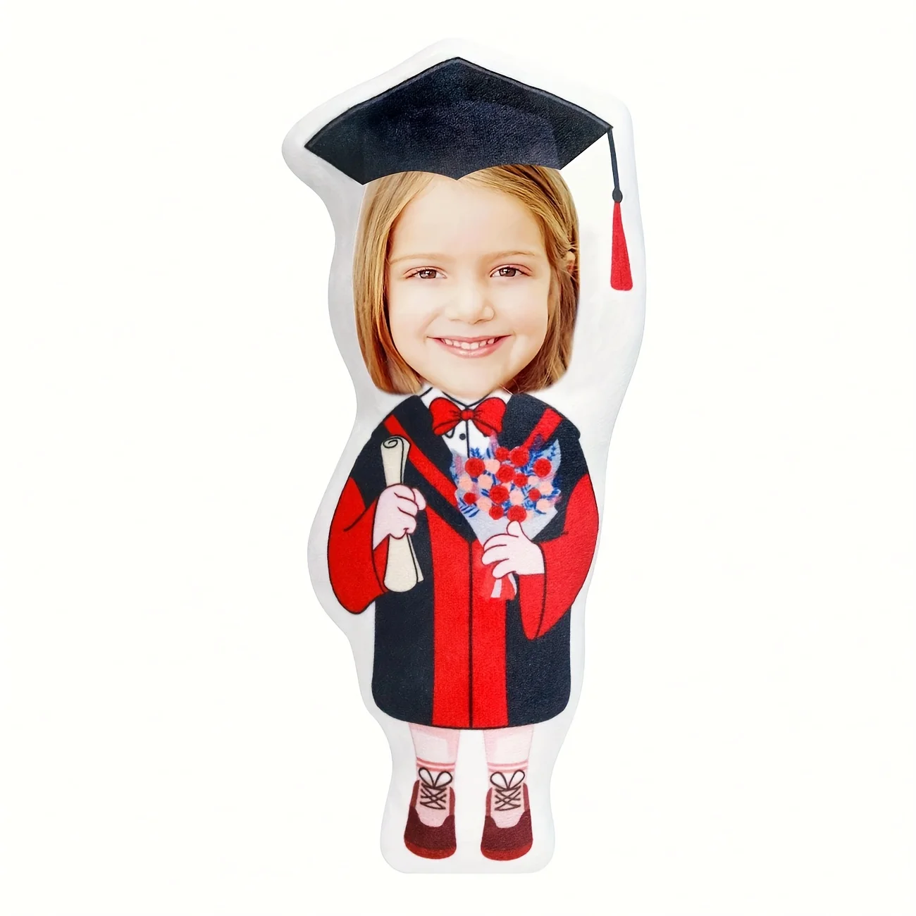 Customized graduation double-sided digital printed pillow, personalized facial and body design suitable for sofa beds, car decor
