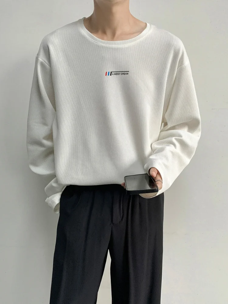 

Loose Casual Long Sve T-irt for Men Autumn 2024 New Sle Inner Wear Base irt Trendy Couple Oversize Top Breathable