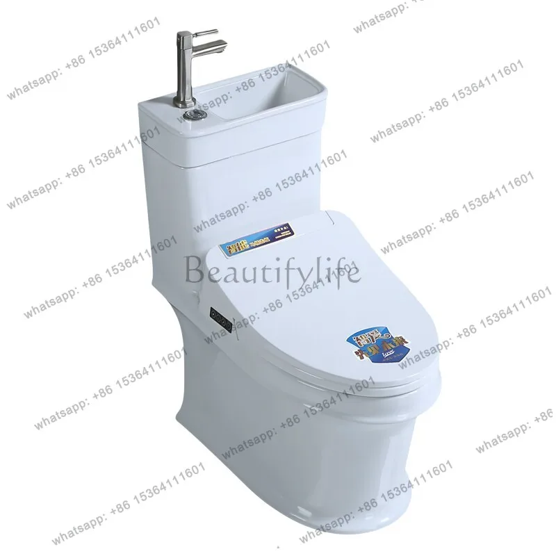 Smart cover Japanese-style water-saving with sink integrated toilet household small apartment saves space