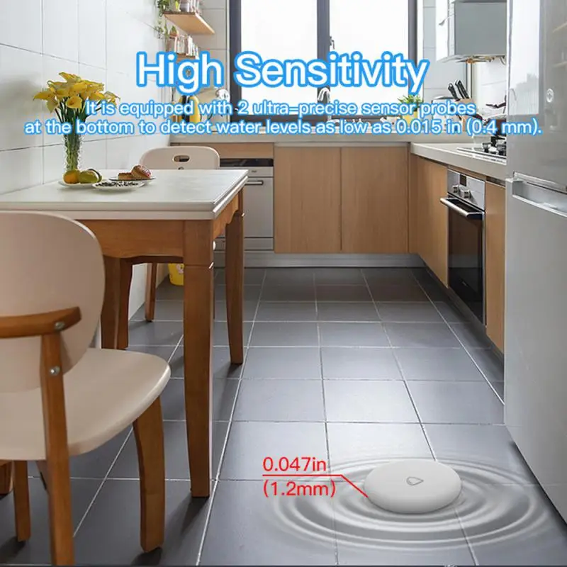 Aubess Tuya Zigbee Water Leak Detector Water Immersion Sensor Leakage Smart Home Alarm Security Protection App Remote Monitoring