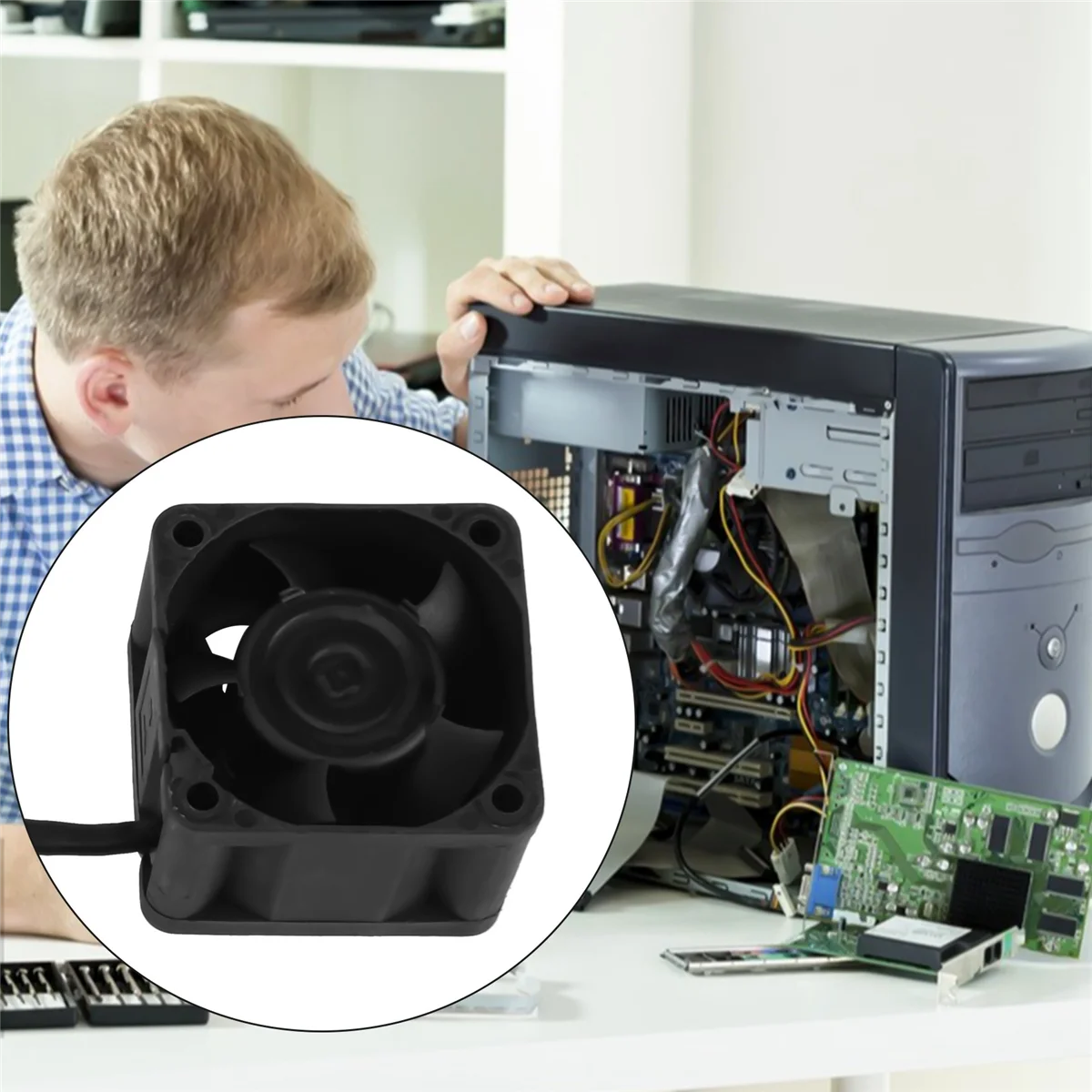 Ventilador Micro-Violento de Fluxo de Ar, Ventilador Cooler para Antminer AWP8 PSU, 4028, 4cm, 12V, 0.60A, 40x40x28mm, 1Pc