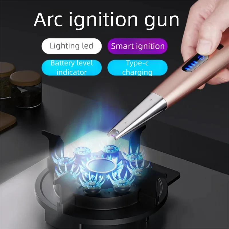 2026 New Type-C Charging Interface with LED Lighting Igniter, USB Charging Pulse Arc Lighter Ignition Gun - view 6