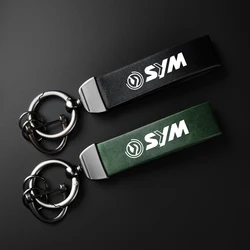 For SYM JOYMAX Z 125/250/300 MAXSYM Accessories High-Grade leather Motorcycle Keychain Holder Keyring