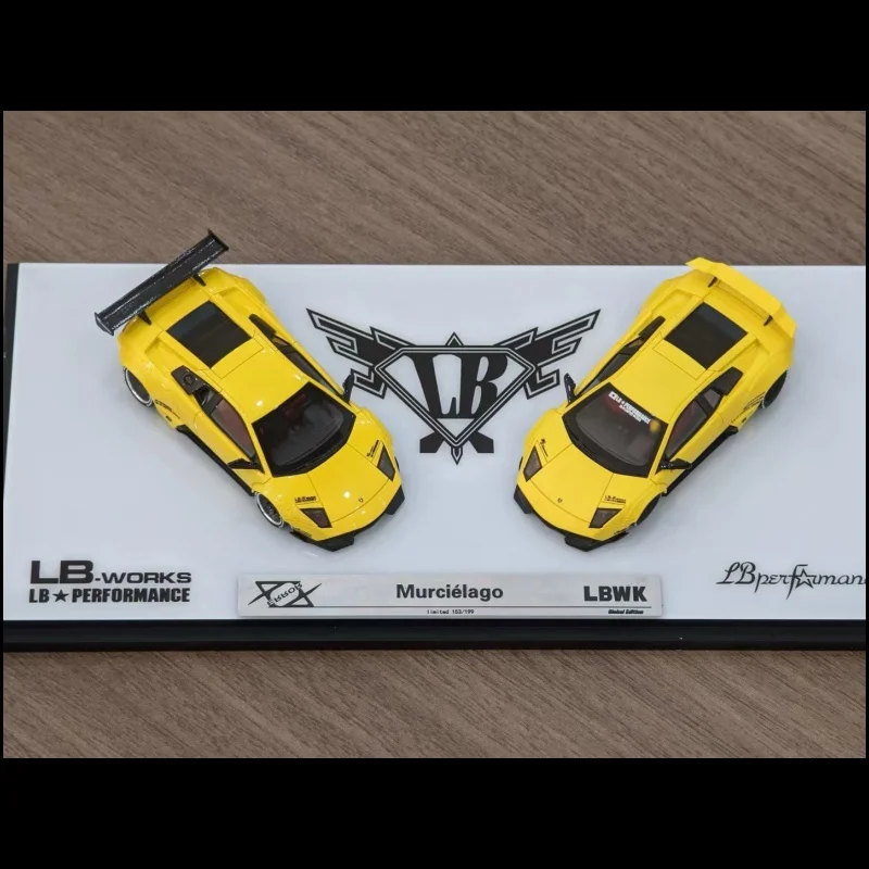 

In stock: 1:64 Lamborghini Murcielago double car set die-cast simulation resin car model, boy gift toy, adult decorative item.