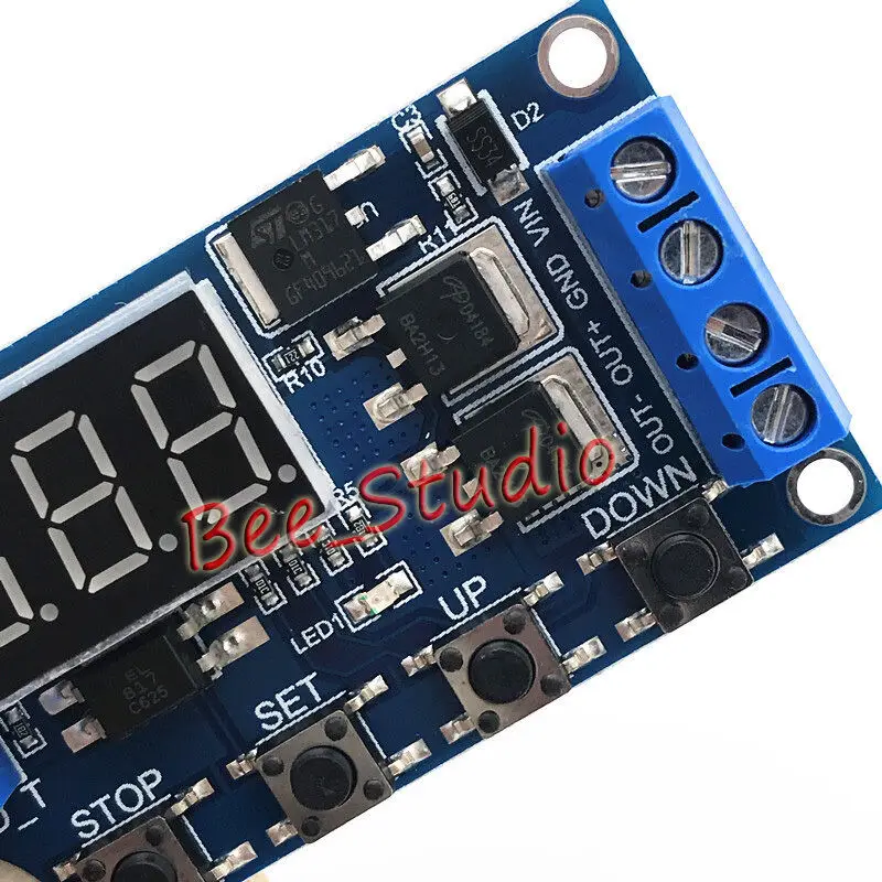 DC 5V-36V 9V 12V 24V Digital LED Timing Switch Trigger Delay Time Switch Turn Off/On Cycle Loop Mute Timer Relay Switch Module