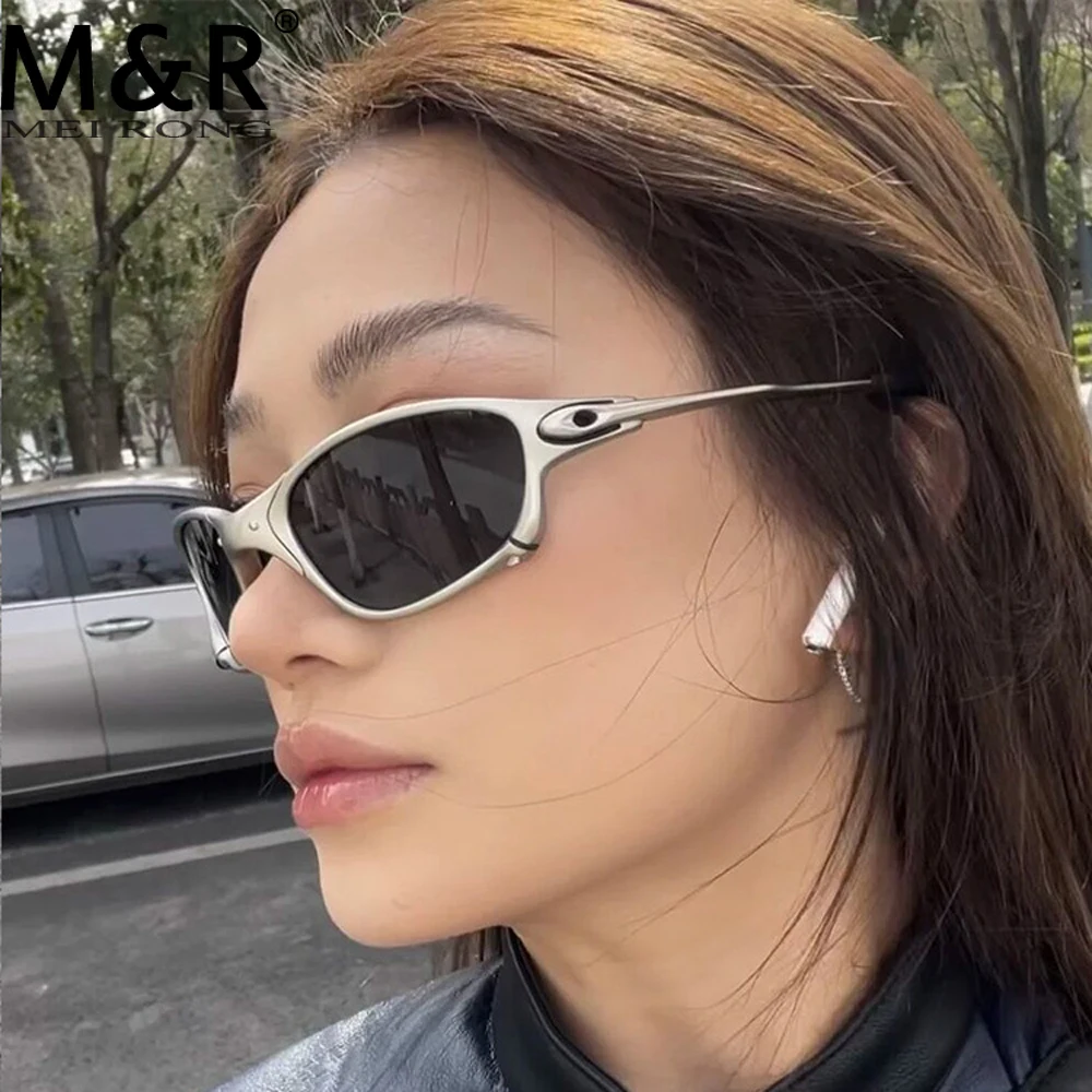 2024 Fashion Outdoor Sports Women's Polarized Sunglasse Personalized Pure Black Glasses Frame Trendy Cycling Tourism Sunnies