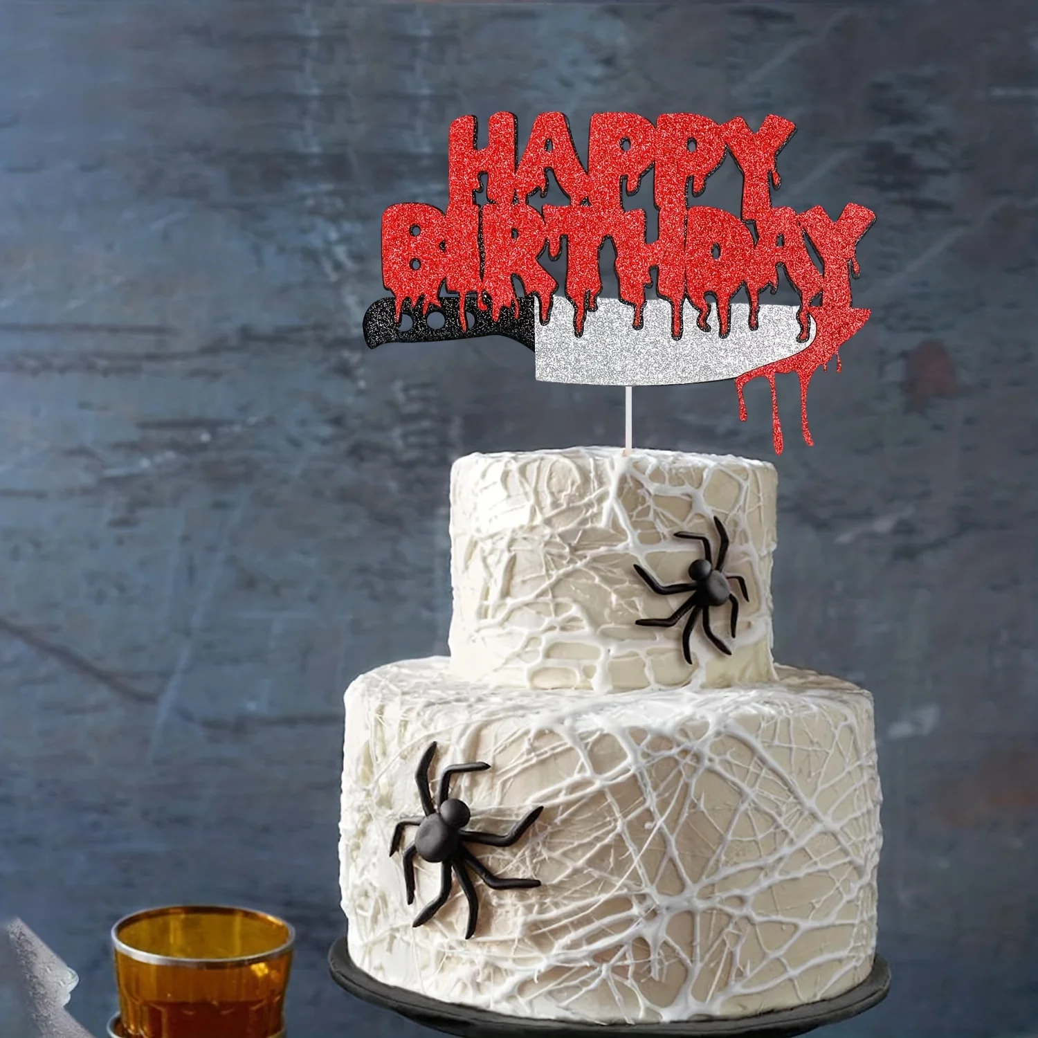 1pc Spooky Halloween Horror Cake Decor - Unique centerpiece for a Scary Sweet Treat