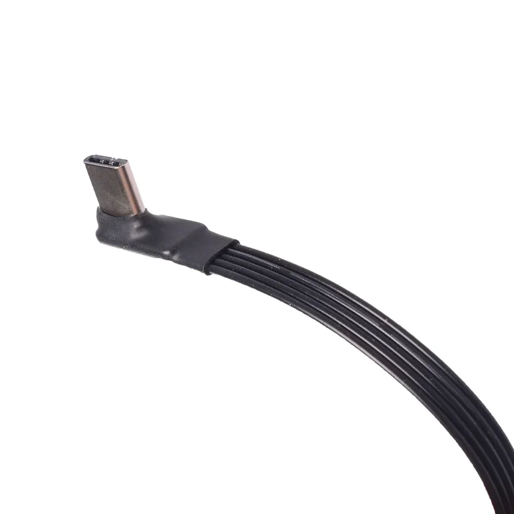 10CM 20CM 30CM USB 2.0 Type-C Band Flat Cable Type C Extension FPC Cable USB 2.0 USB-C Up/Down 90° Angled Plugs 5CM-3M For TV PC