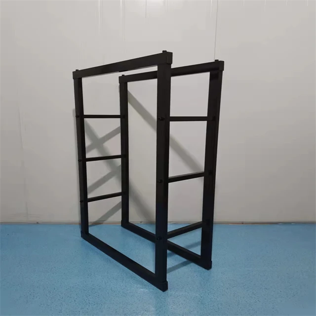 Indoor Fireplace Use Firewood Rack Metal Steel Storage Rack Adjustable Height