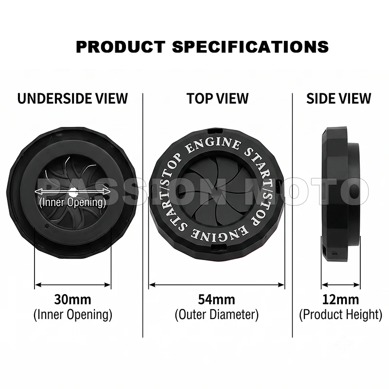 Car Engine Start Button Cover Car Interior Decor Engine Ignition Start Switch Protective Cover Motorcycle Start Ring