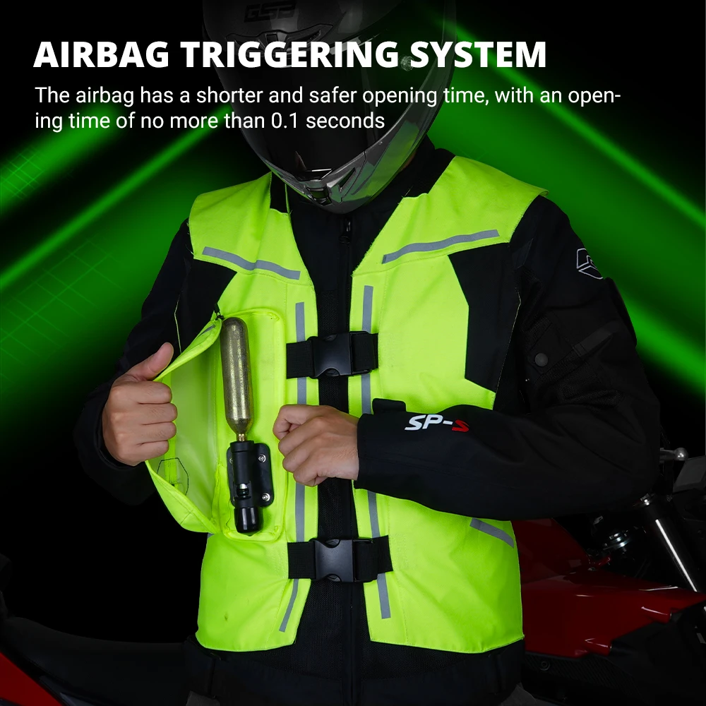 

Motorcycle Jacket Motorcycle Air Bag Vest Reflective Motocross Racing Airbag Vest Moto Riding CE Protector Motorcycle Equipment