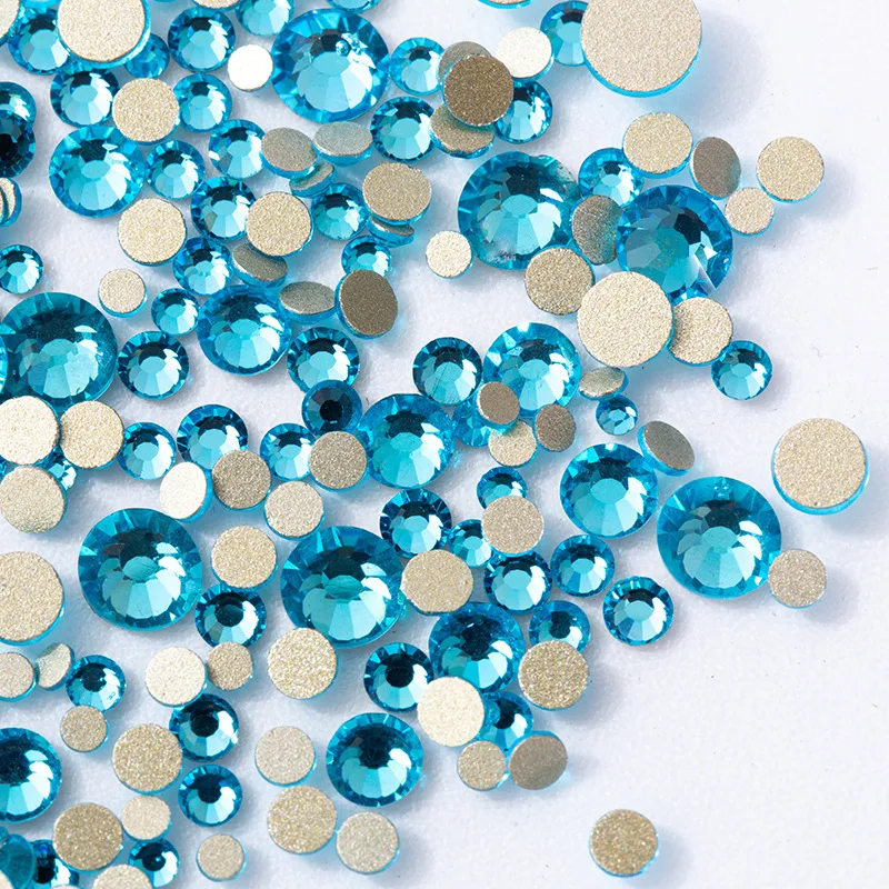 1440Pcs Nail Art K9 Glass Rhinestones Multi-Colors Mixed Round Stones 3D DIY Crafts For Nail Sparkle Charms Decorations