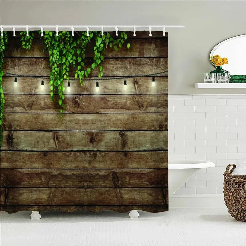 

ZYQ013D Brick Wall Plant Butterfly Shower Curtains Bathroom Curtain Waterproof Fabric Bathtub Decoration 240X180cm Bath Curt6Bn%