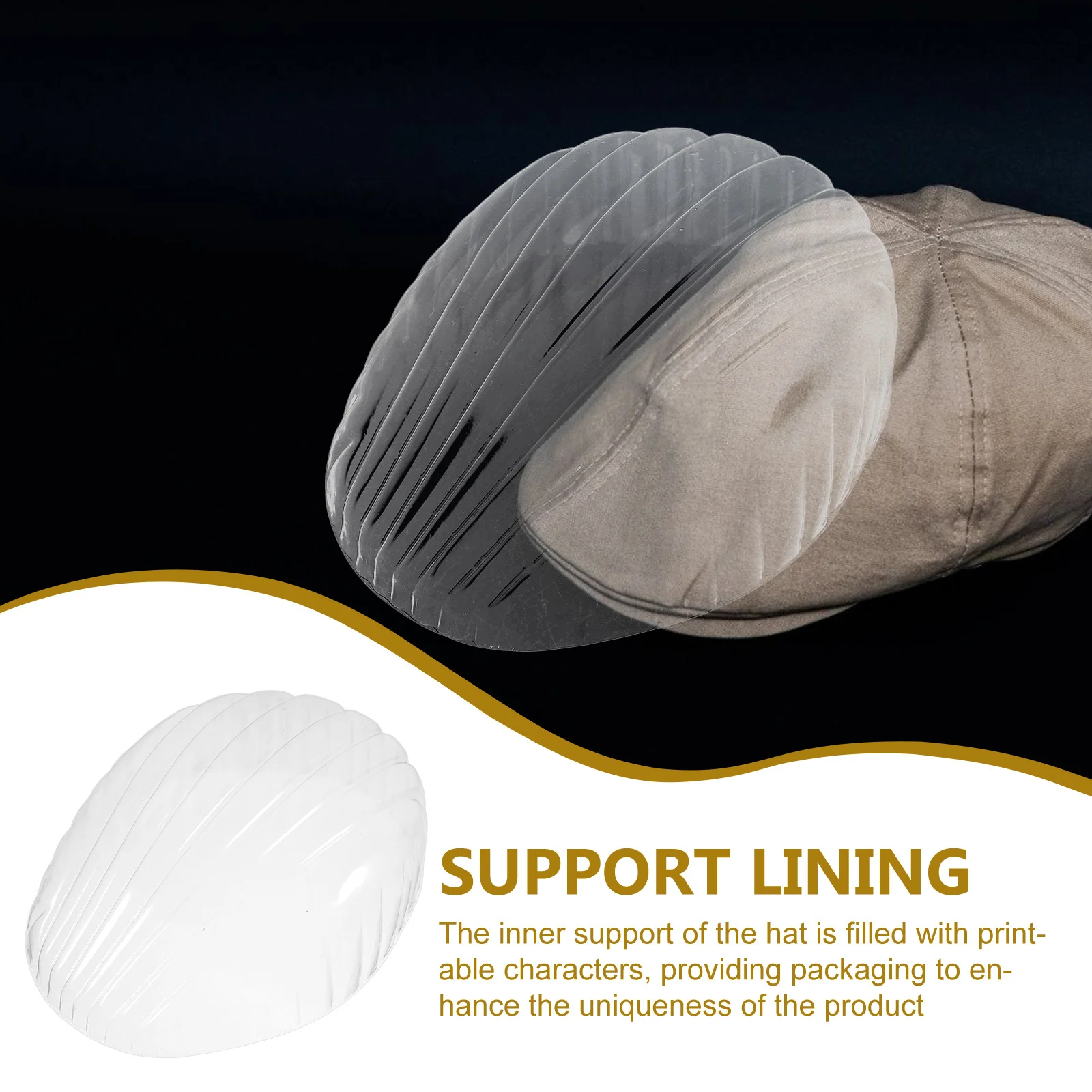20 Stück Hut-Innenstütze, stabiler Kunststoff-Kappeinsatz, verformungsbeständig, behält die Form für Baseball-Kappen und Zubehör