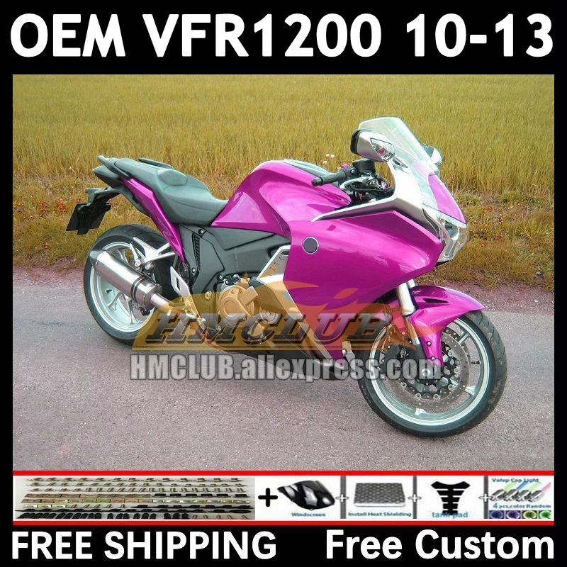 Injection For HONDA VFR1200 VFR 1200 RR CC 87No.100 VFR-1200 10 11 12 13 VFR1200RR gloss rose 2010 2011 2012 2013 OEM Fairings