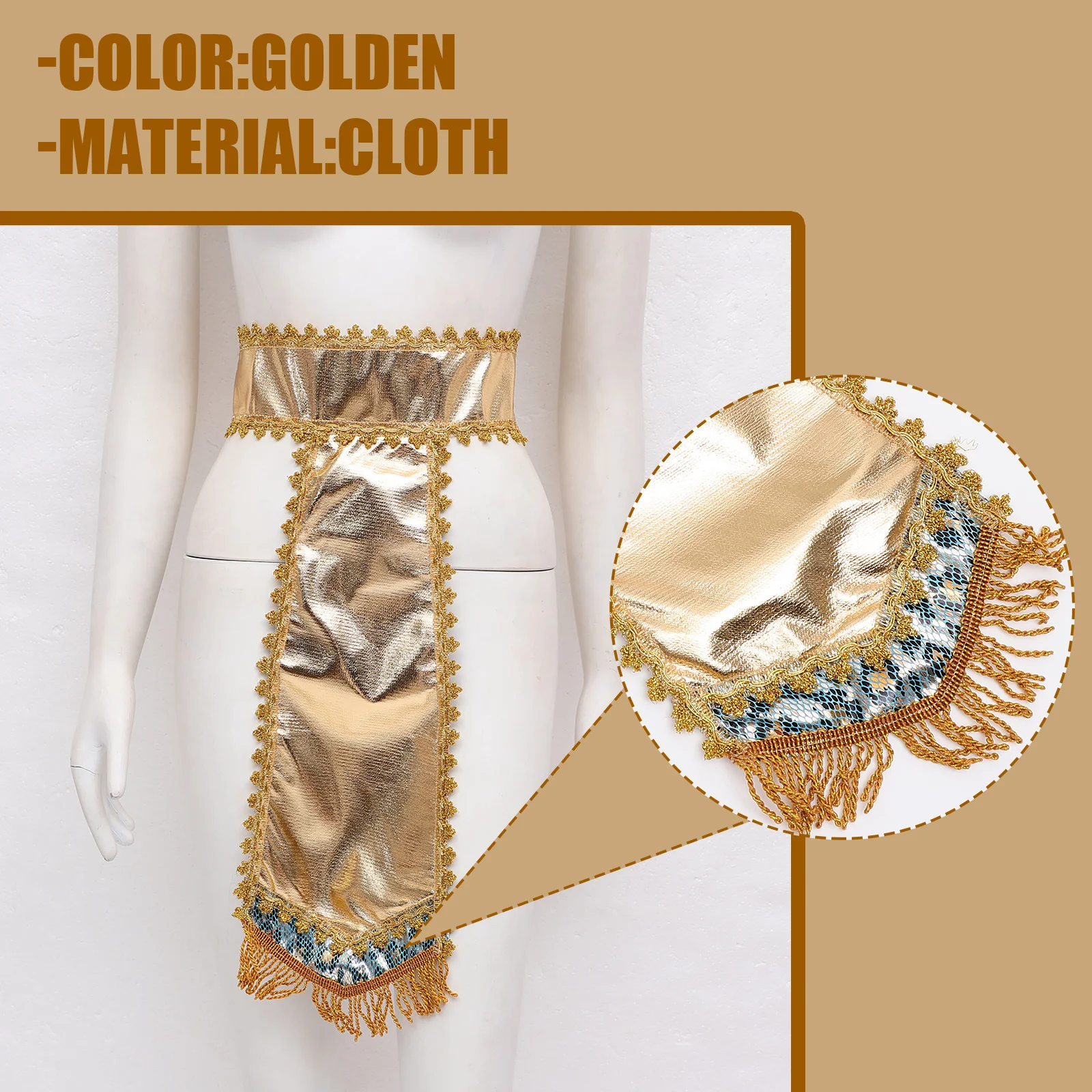 Cintura da 1 pezzo regolabile riutilizzabile accessorio cosplay di Halloween cintura Wasit per forniture per feste da uomo