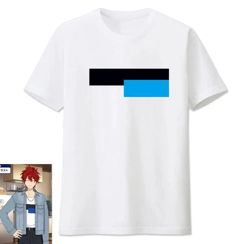 CyEnsemble Stars 2 تأثيري شينوبو سينغوكو تي شيرت سازانامي يونيو تأثيري الملابس المتمردين الرياح البرية مزيج القطن الخالص تي شيرت