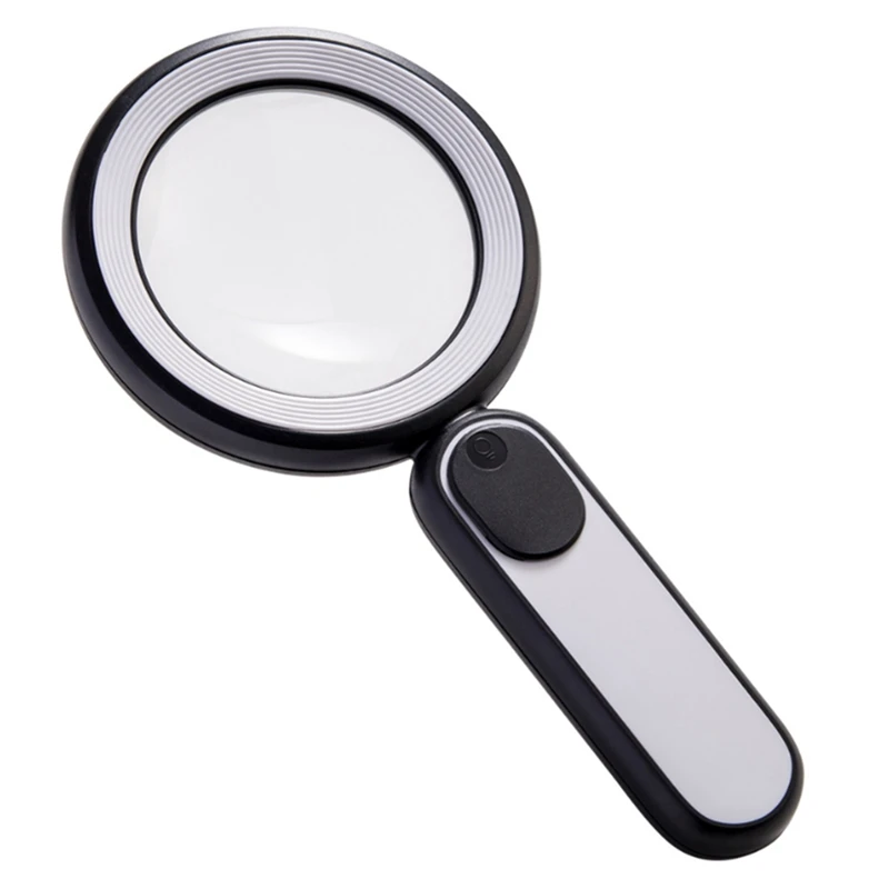 

Rechargeable Magnifier With Light, Handheld Lightweight Luminous Magnifier 21 LED 3 Modes Lighting Book Magnifier