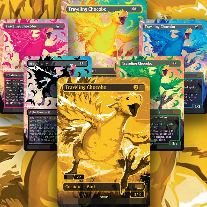 

Коллекционная карта FIN Foil Cards Traveling Chocobo 551/a/b/c/d/f Creature Bird V23456 Modern Pioneer Standard Vintage Rare (прокси-карта)