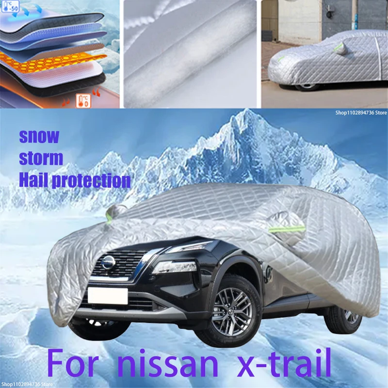 

For nissan x-trail Outdoor Cotton Thickened Awning For Car Anti Hail Protection Snow Covers Sunshade Waterproof Dustproof