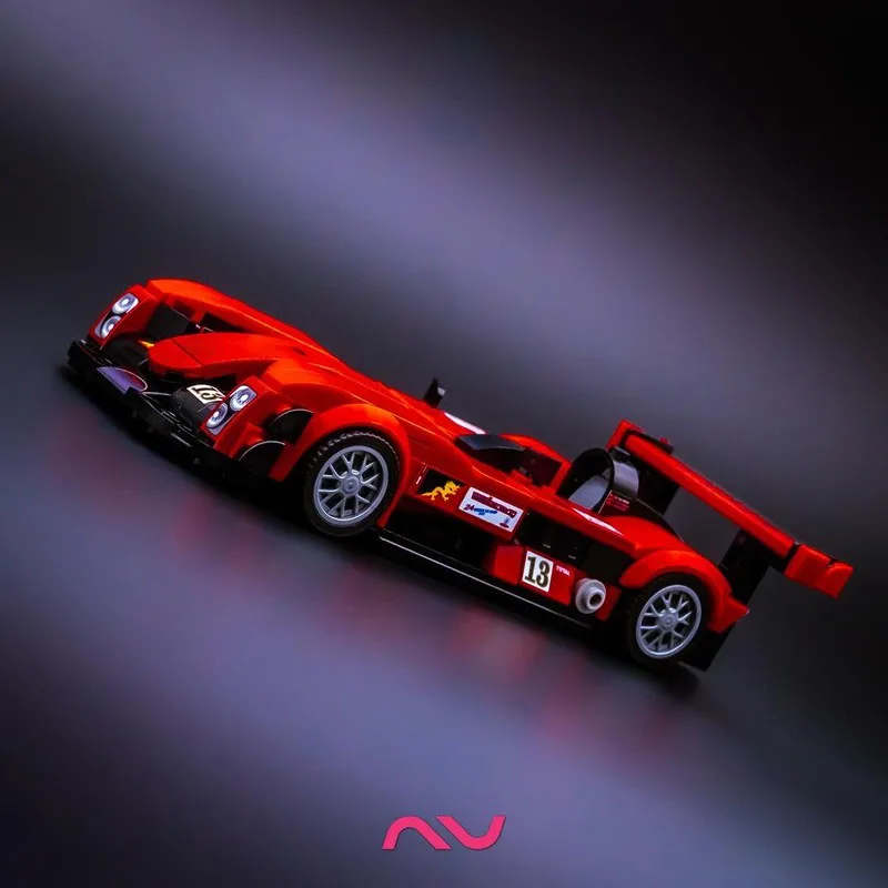 MOC-237691 새로운 LMP-1 아이코닉 스포츠카 레이싱 빌딩 블록 모델, 327개 부품, 소년과 어린이를 위한 생일 선물 장난감