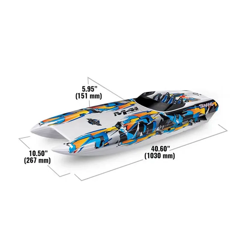 RC de alta velocidade Jet Boat modelo com controle remoto, elétrico sem escova CatBoats, brinquedo presente, competição Racing, M41