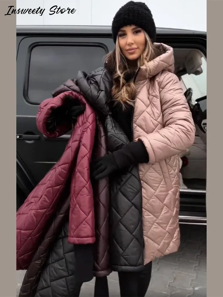 

Модное однотонное хлопковое пальто с капюшоном, женское утепленное пальто на молнии с длинными рукавами, осень-зима 2021, женская ветрозащитная уличная одежда