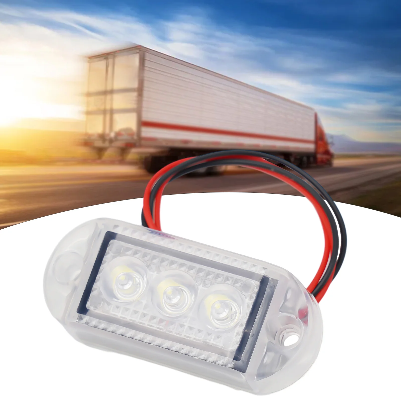 

1x 67x28x15mm LED Side Marker Light DC12-24V White/ Yellow/ Red/ Blue/ Green Signal Lamp For Most Buses/Trucks/Trailers/Lorries