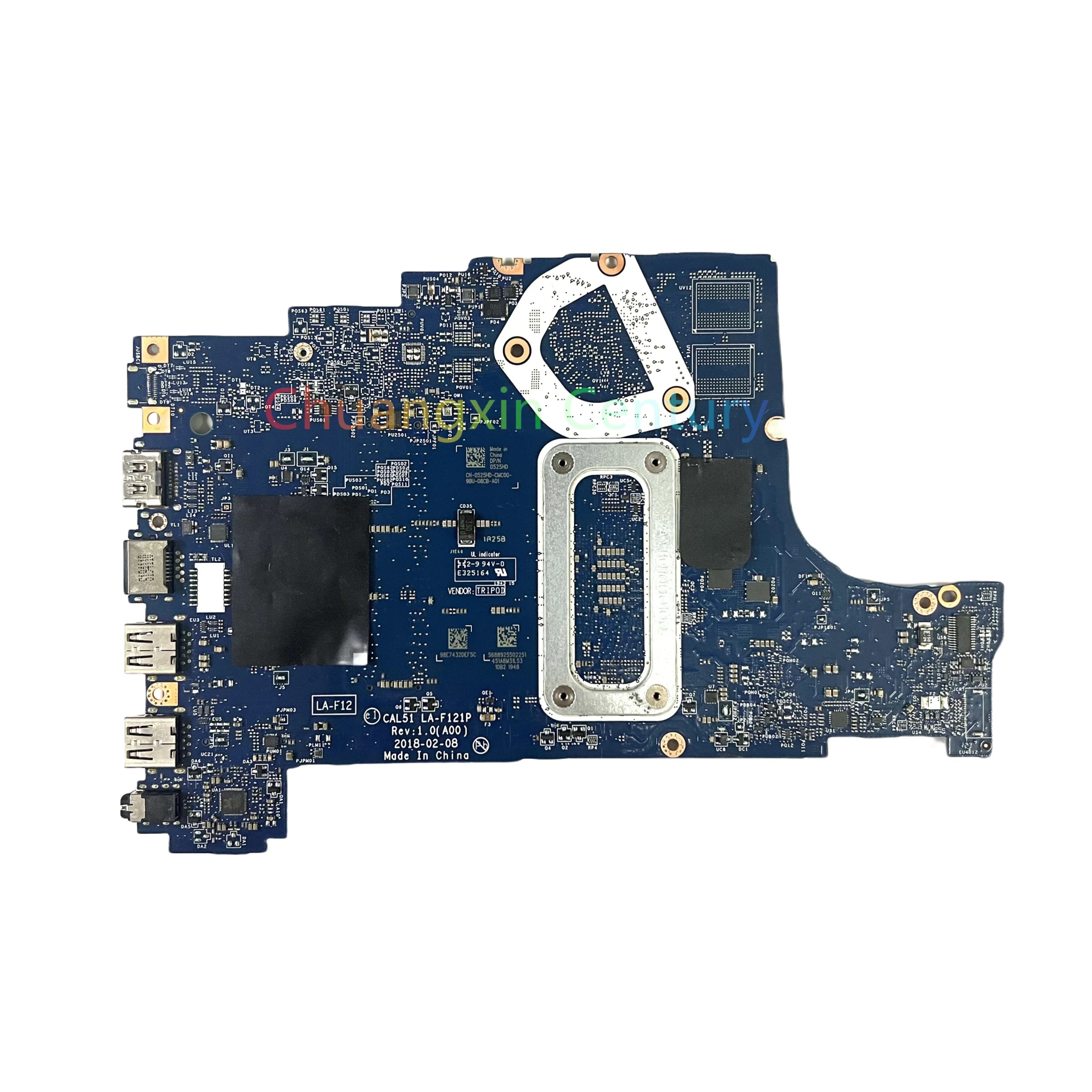 Imagem -02 - Placa-mãe para Dell Inspiron 15 5575 3585 17 5775 Laptop Cn0pv8cv Cal51 La-f121p com r3 r5 r7 Cpu Testes 100