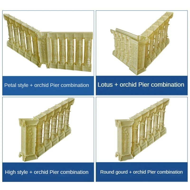 

European Roman Column Cement Railing Model Villa Outdoor&indoor Slope Template Inclined Staircase Handrail Mold Guardrail