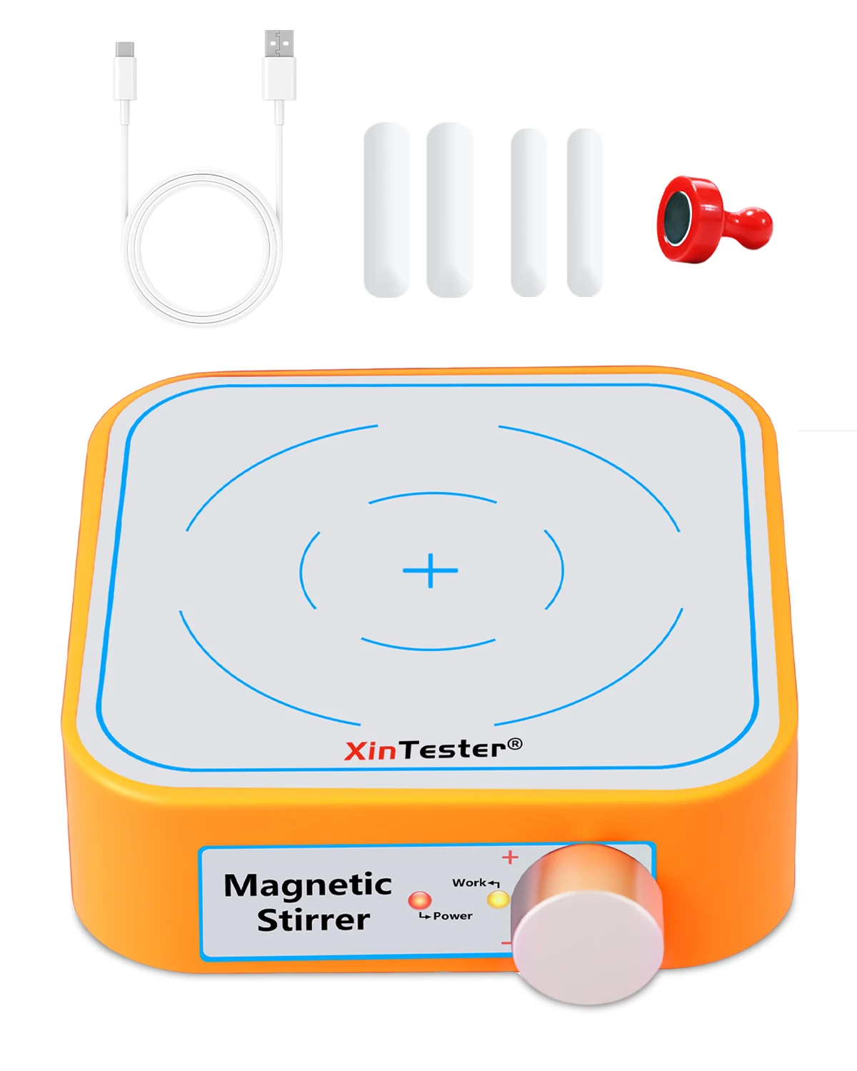 محرك مغناطيسي صغير Xin Teste 3000 دورة في الدقيقة، محرك 3000 مل لسائل منخفض اللزوجة، بدون تسخين أساسي/قابل لإعادة الشحن
