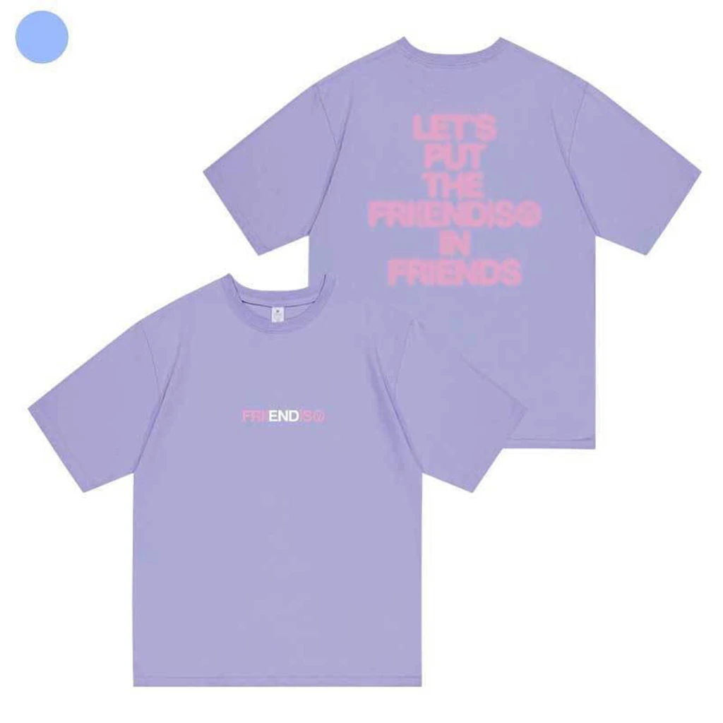 V Song Friends Graphic T-Shirt Cotton Tops For Women Summer Casual O-Neck Short-Sleeved Clothing Fashion Couple Streetwear Top