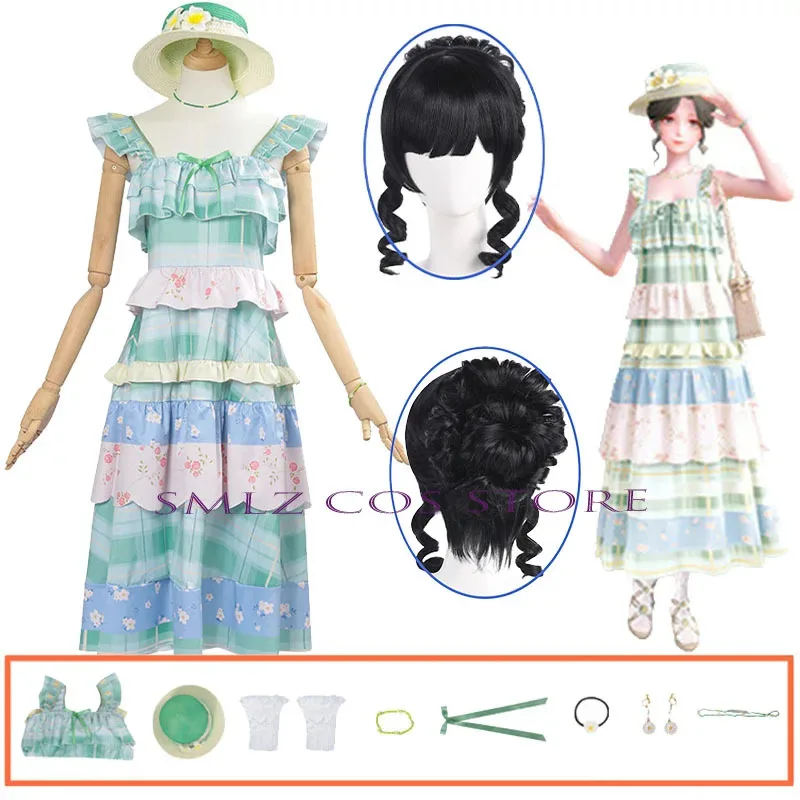 

Countryside Nikki Cosplay Anime Game Infinity Nikki Long Lolita Dress Uniform Wig Daily Set Halloween Party Outfit for Women