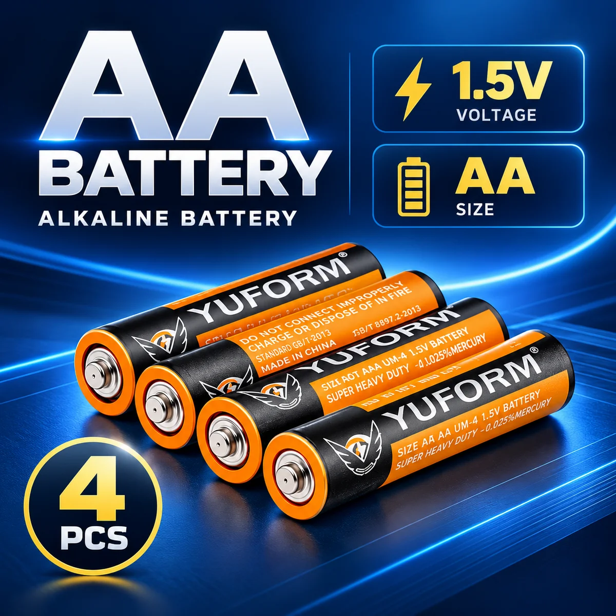 AAA 1.5V Disposable Dry Battery for LED Lights, Toys, MP3 Players, Cameras, Flashlights, Razors, Wireless Mice and Keyboards