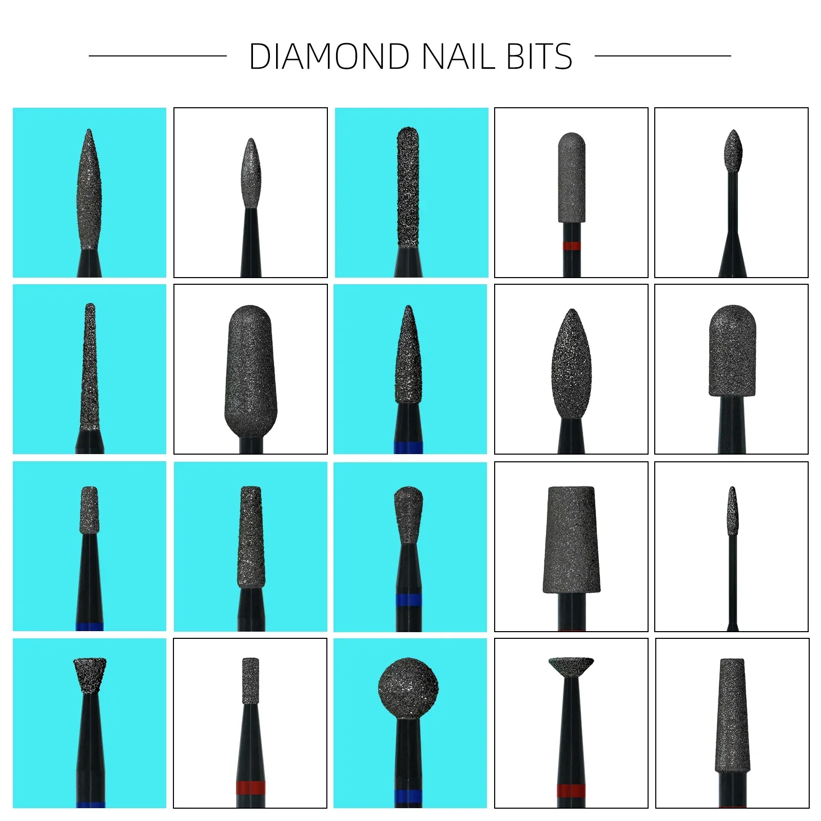 HYTOOS Black Diamond Nail Boren Pro Russische Cuticle Clean voor Dode Huid Verwijderen & Nail Prep Duurzame Nagels Accessoires Gereedschap