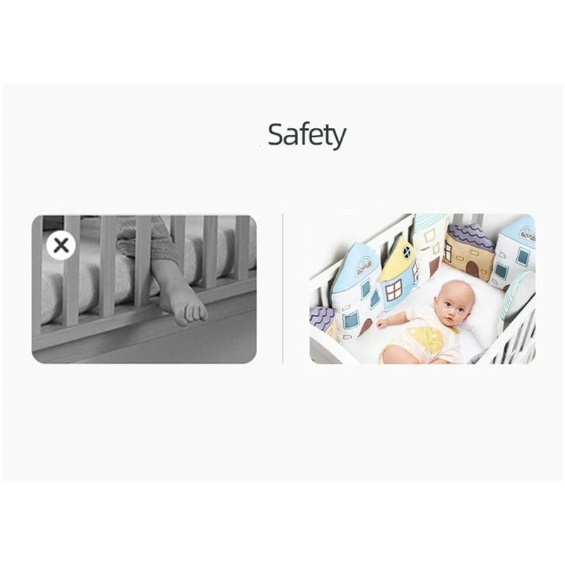 J15U سرير الطفل الوفير الكرتون وسادة الوفير للرضع لسرير بيبي حامي المهد #2