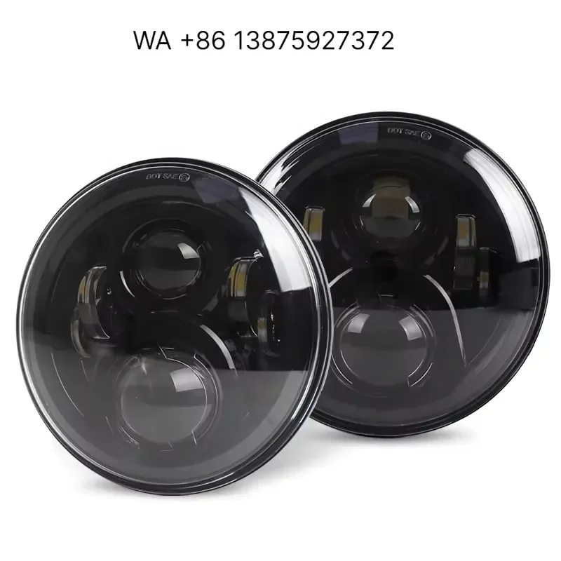 Wmwmnu for Black 7 Inch LED Headlight with High Low Beam Function for JK 2018+