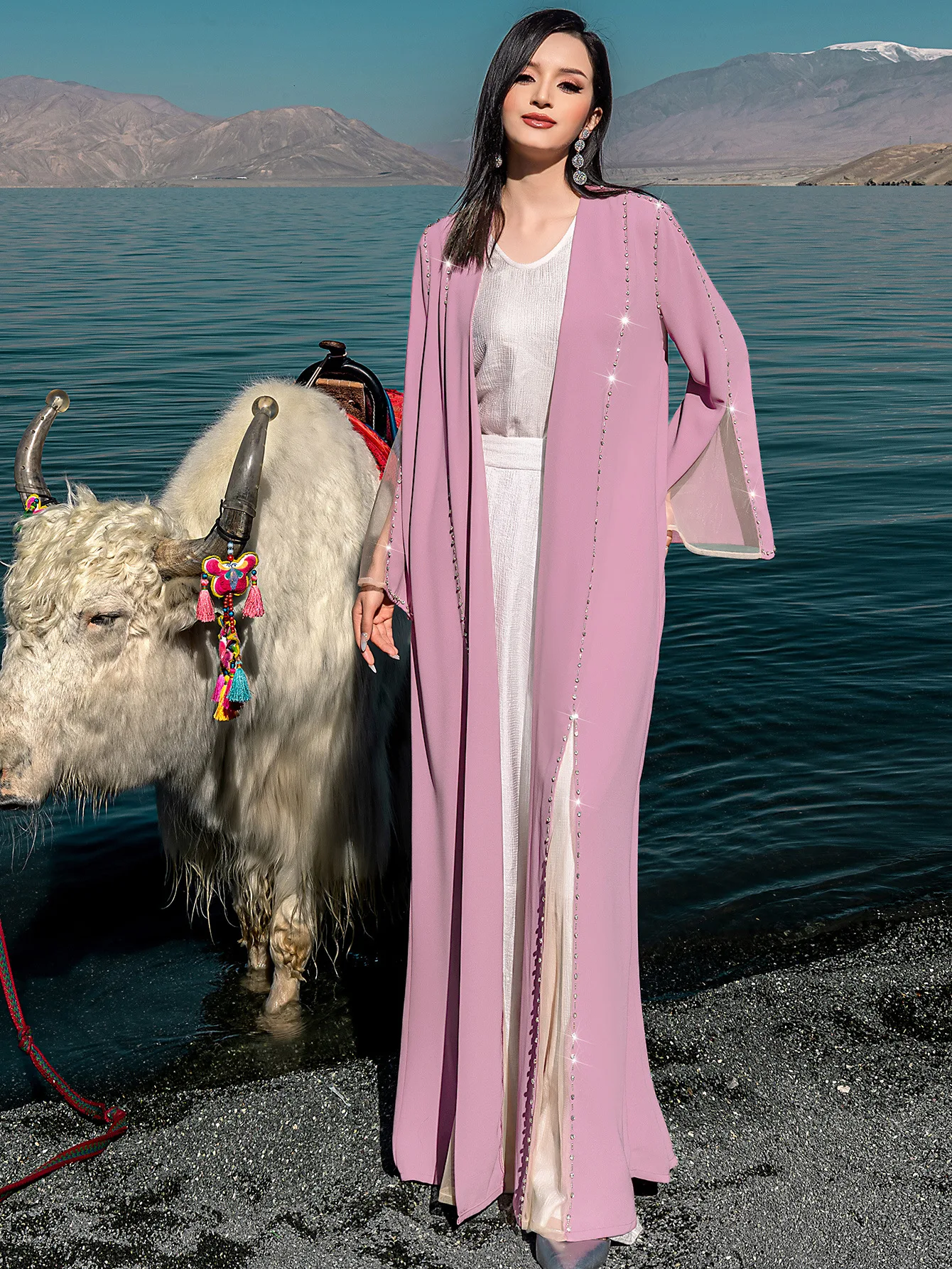 Eid Muslim Kleid Frauen Abaya Diamant Strickjacke Offene Lange Kleider Vestidos Largos Party Kaftan Ramadan Dubai Arabischen Lange Robe 2025,