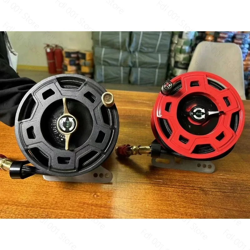 All-Terrain with Auto Retract Air Pump Hose Reel Pump Tube Storage Artifact for Off-road Pump Inflation Tube Storage 7M Pipe