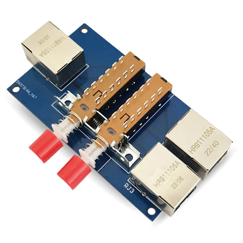 SQPP-1Set 2-портовый внутренний и внешний коммутаторный кабель Rj45, широкополосный модуль сетевого порта 2-в-1-выхода, печатная плата